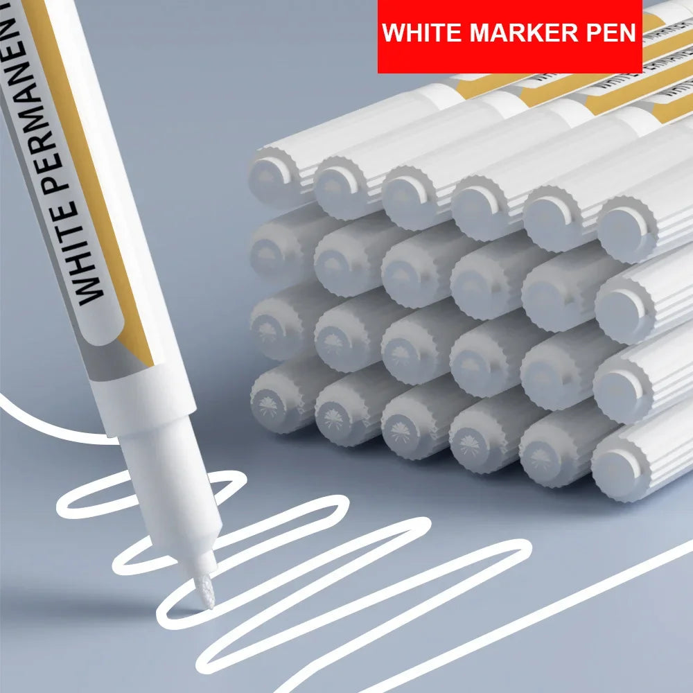 Buy The Best By Artsulli - Art is Long Life Short - 3/5/10Pcs White Chalk Marker Permanent Pens Liquid Markers Dry for Painting DIY CD Cup