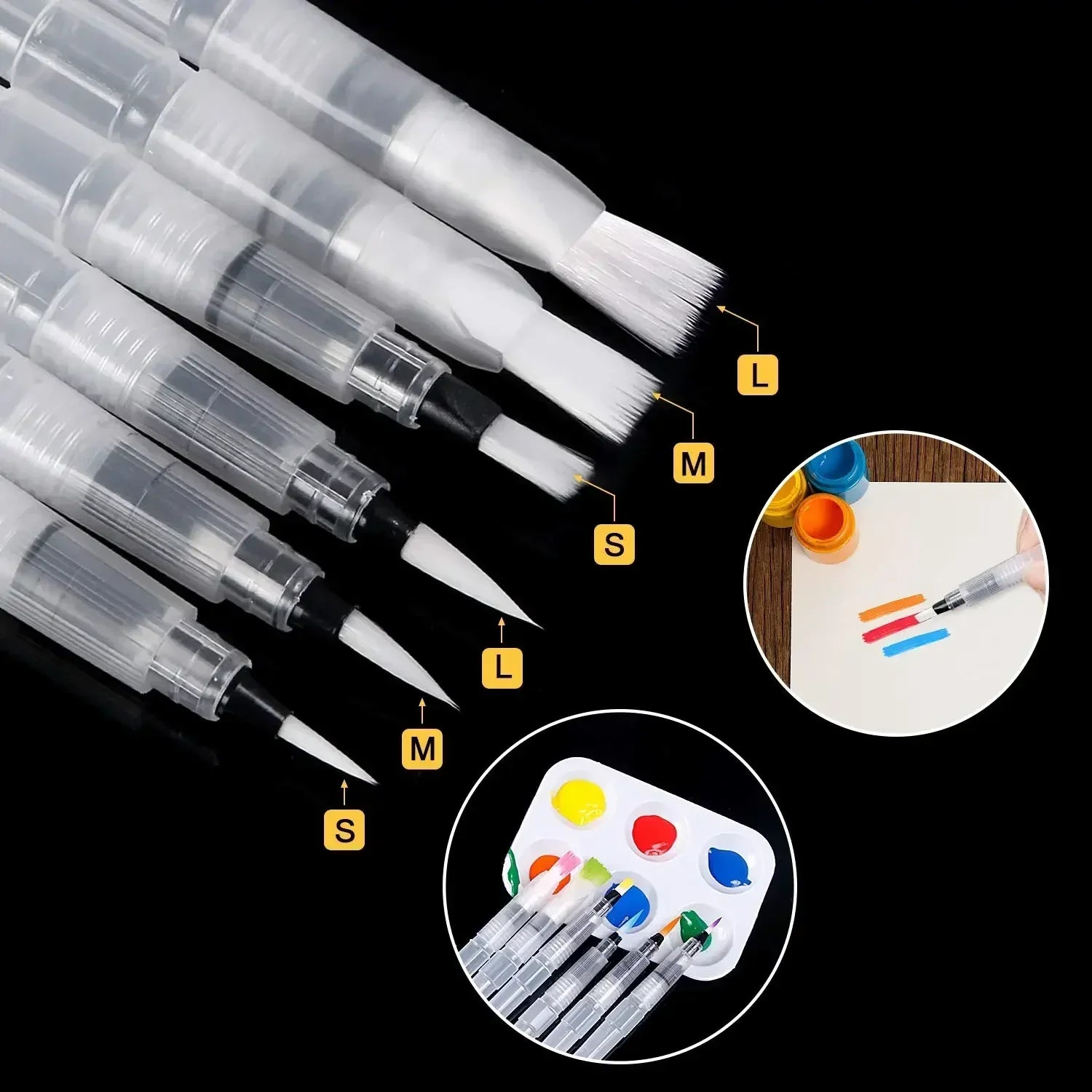 Buy The Best By Artsulli - Art is Long Life Short - 3/6 Piece Water Color Brush Pen Set Watercolor Paint Pens for Painting Markers
