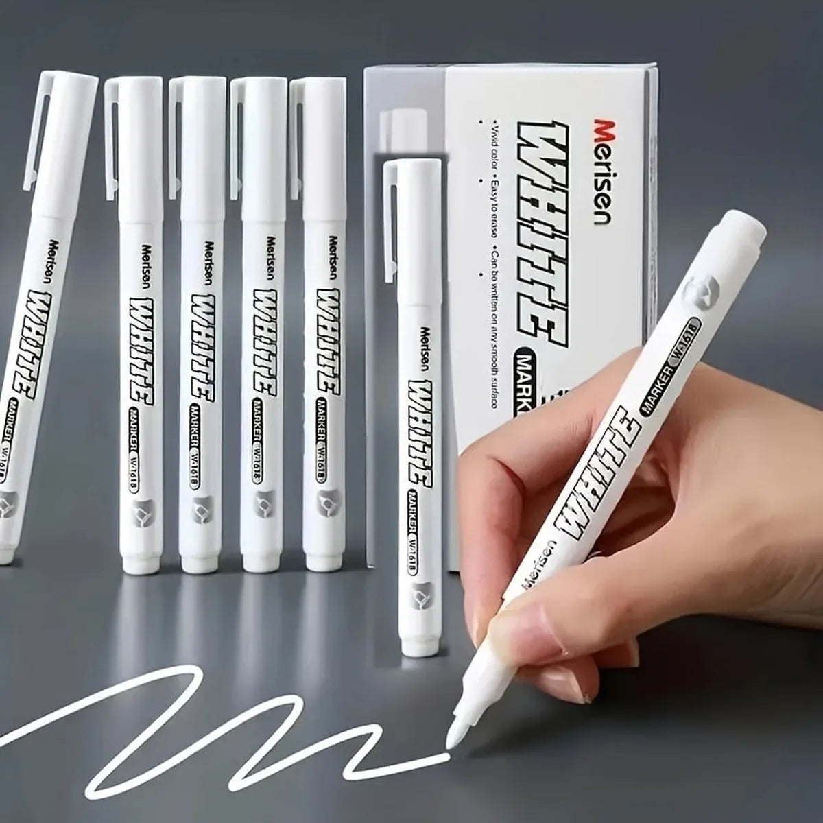 Buy The Best By Artsulli - Art is Long Life Short - 3/6pcs Waterproof White Marker Pen for Tire Painting Fabric Wood and Leather