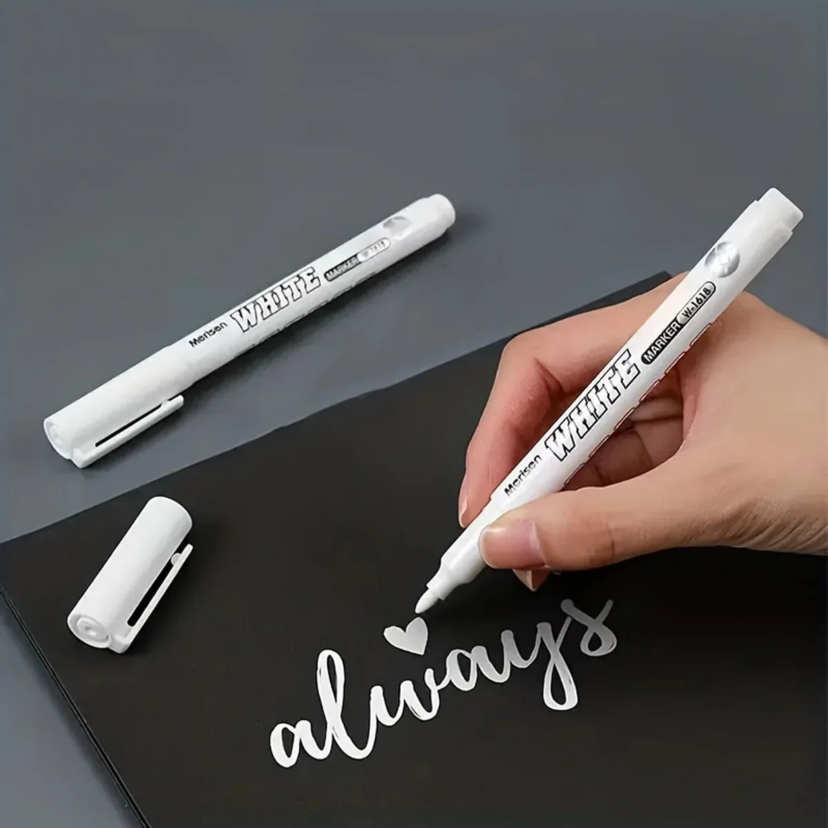 Buy The Best By Artsulli - Art is Long Life Short - 3/6pcs Waterproof White Marker Pen for Tire Painting Fabric Wood and Leather