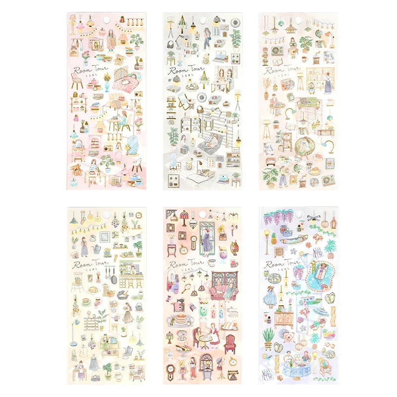 Buy The Best By Artsulli - Art is Long Life Short - 3 pcs/6 pcs Random Girls Daily Stickers Scrapbooking Diy Journal Stationery Sticker