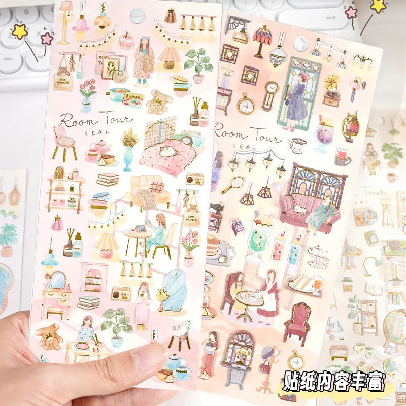 Buy The Best By Artsulli - Art is Long Life Short - 3 pcs/6 pcs Random Girls Daily Stickers Scrapbooking Diy Journal Stationery Sticker