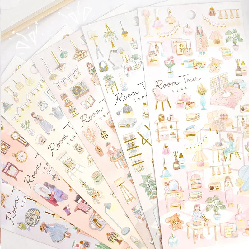 Buy The Best By Artsulli - Art is Long Life Short - 3 pcs/6 pcs Random Girls Daily Stickers Scrapbooking Diy Journal Stationery Sticker