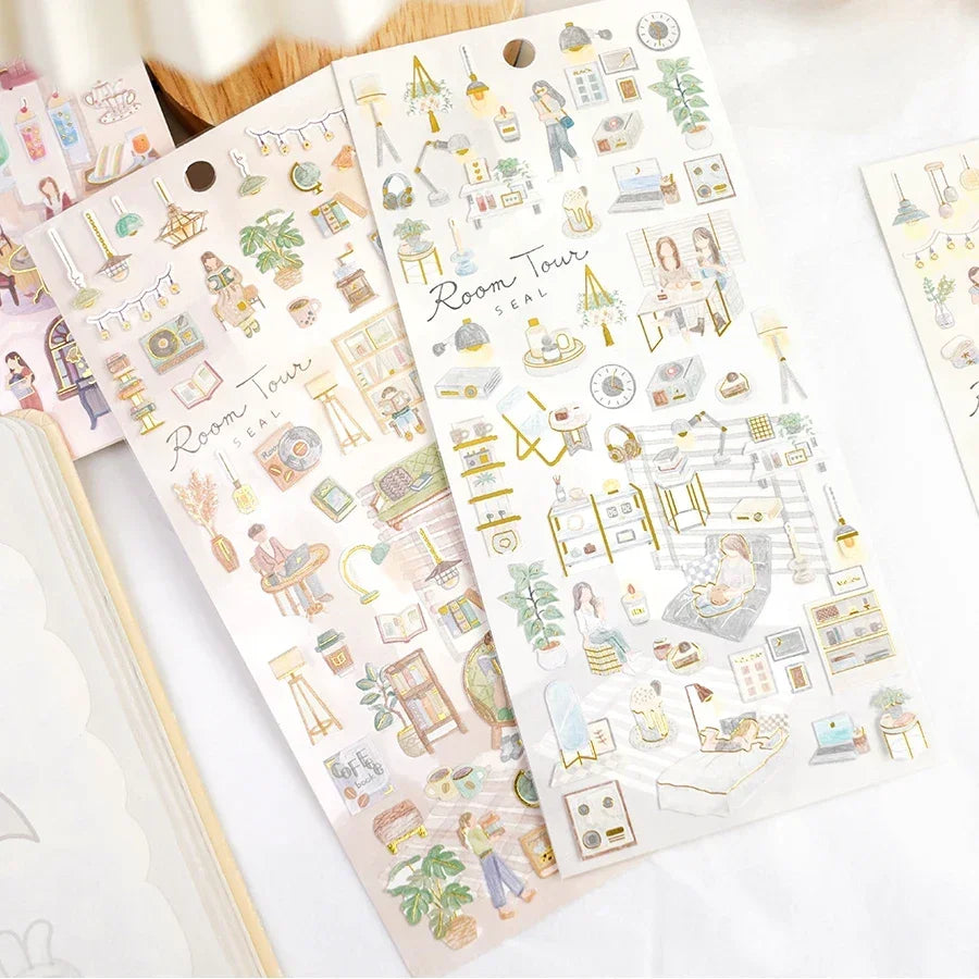 Buy The Best By Artsulli - Art is Long Life Short - 3 pcs/6 pcs Random Girls Daily Stickers Scrapbooking Diy Journal Stationery Sticker