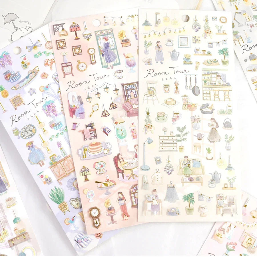 Buy The Best By Artsulli - Art is Long Life Short - 3 pcs/6 pcs Random Girls Daily Stickers Scrapbooking Diy Journal Stationery Sticker