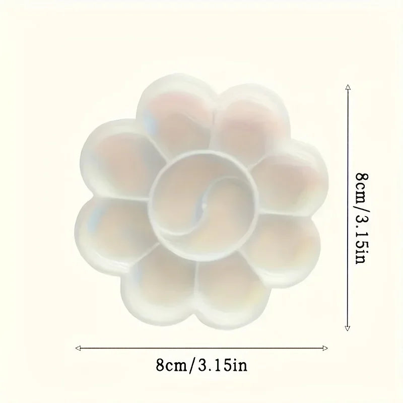Buy The Best By Artsulli - Art is Long Life Short - 30-Pack Mini Flower-Shaped Plastic Palette Set Ideal for Watercolor Acrylic & Gouache