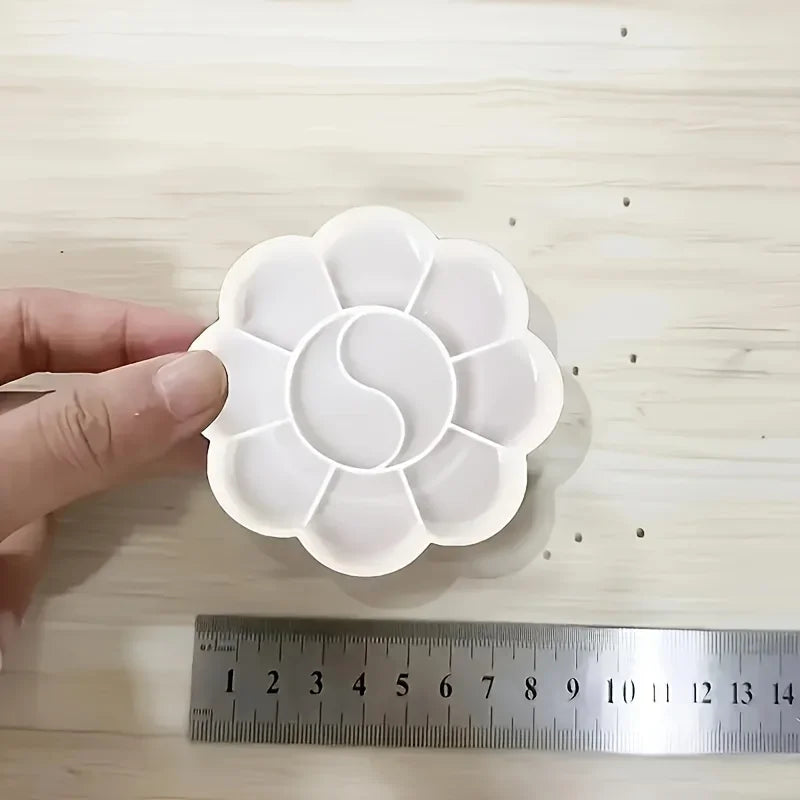 Buy The Best By Artsulli - Art is Long Life Short - 30-Pack Mini Flower-Shaped Plastic Palette Set Ideal for Watercolor Acrylic & Gouache