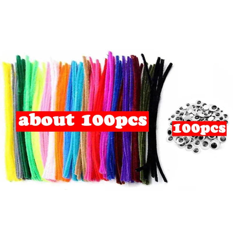 Buy The Best By Artsulli - Art is Long Life Short - 300pcs Kids Craft Supplies Set DIY Activities Parties 100 Pipe Cleaners Pompoms Wiggle