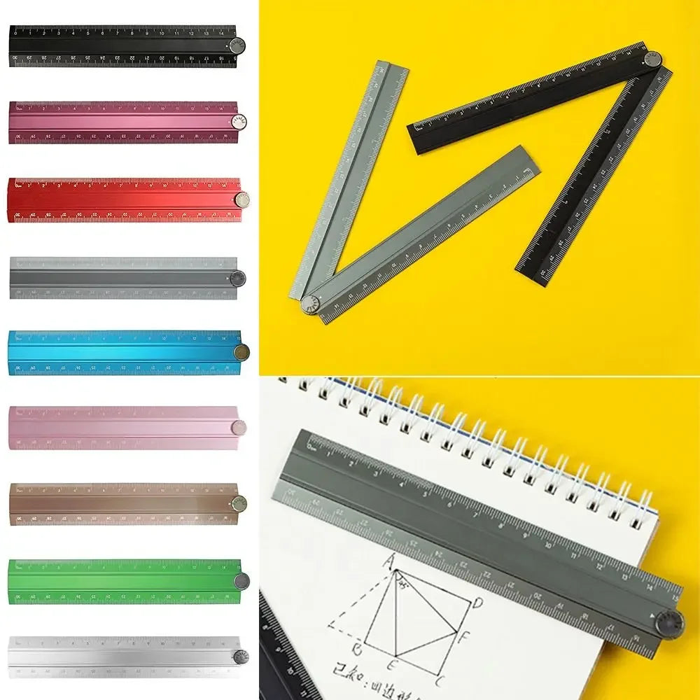 Buy The Best By Artsulli - Art is Long Life Short - 30cm Folding Ruler Drawing Measuirng Tool Aluminum Alloy Straight Multifunctional Metal