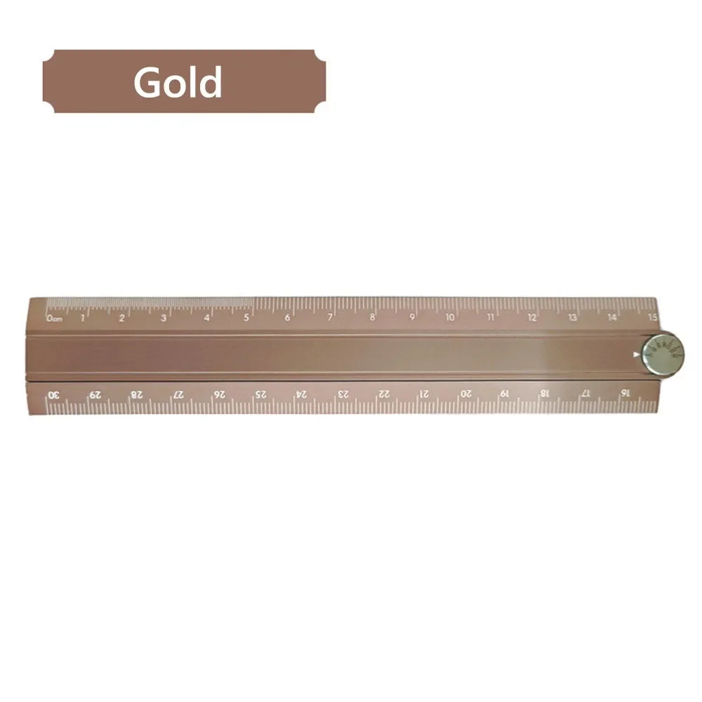 Buy The Best By Artsulli - Art is Long Life Short - 30cm Folding Ruler Drawing Measuirng Tool Aluminum Alloy Straight Multifunctional Metal
