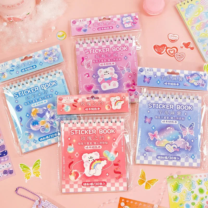 Buy The Best By Artsulli - Art is Long Life Short - 30sheets Kawaii Cartoon Mini Stickers Cute Die Cut Sticker Book Creative Decor Diary