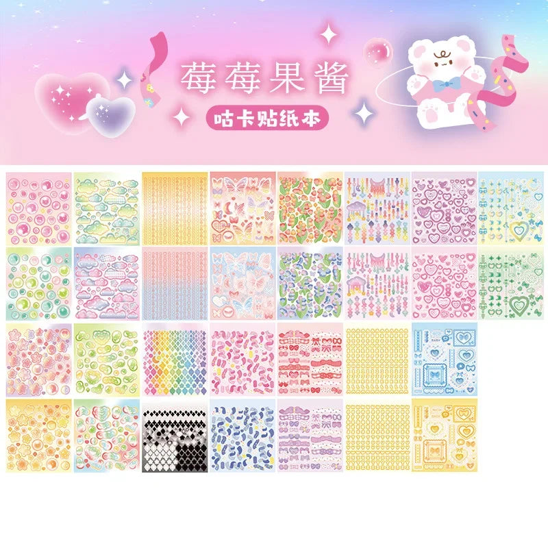 Buy The Best By Artsulli - Art is Long Life Short - 30sheets Kawaii Cartoon Mini Stickers Cute Die Cut Sticker Book Creative Decor Diary