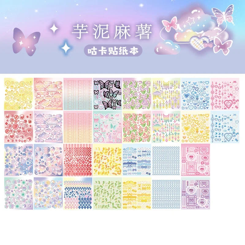 Buy The Best By Artsulli - Art is Long Life Short - 30sheets Kawaii Cartoon Mini Stickers Cute Die Cut Sticker Book Creative Decor Diary