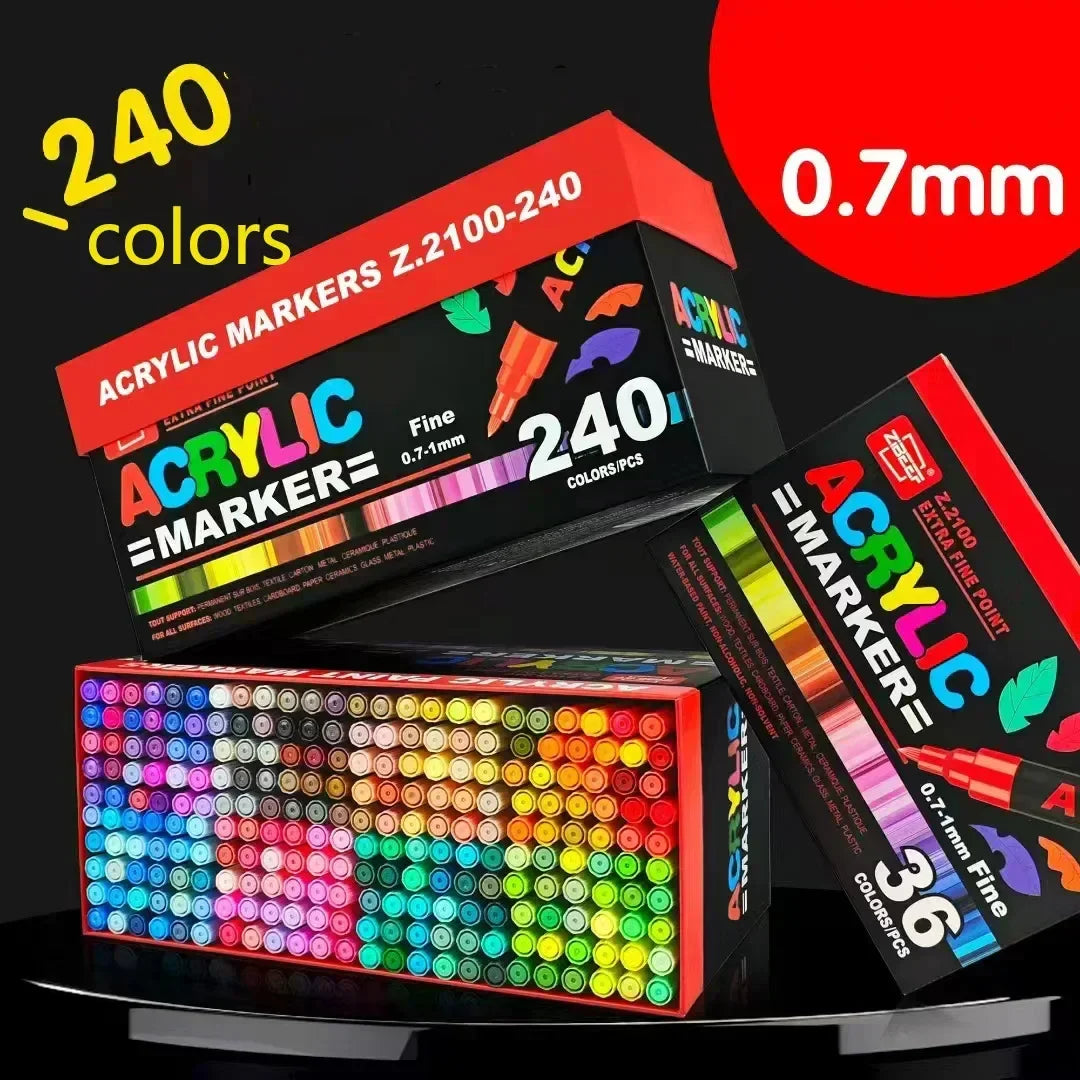 Buy The Best By Artsulli - Art is Long Life Short - 36-240 Acrylic Paint Markers Waterproof & High Saturation