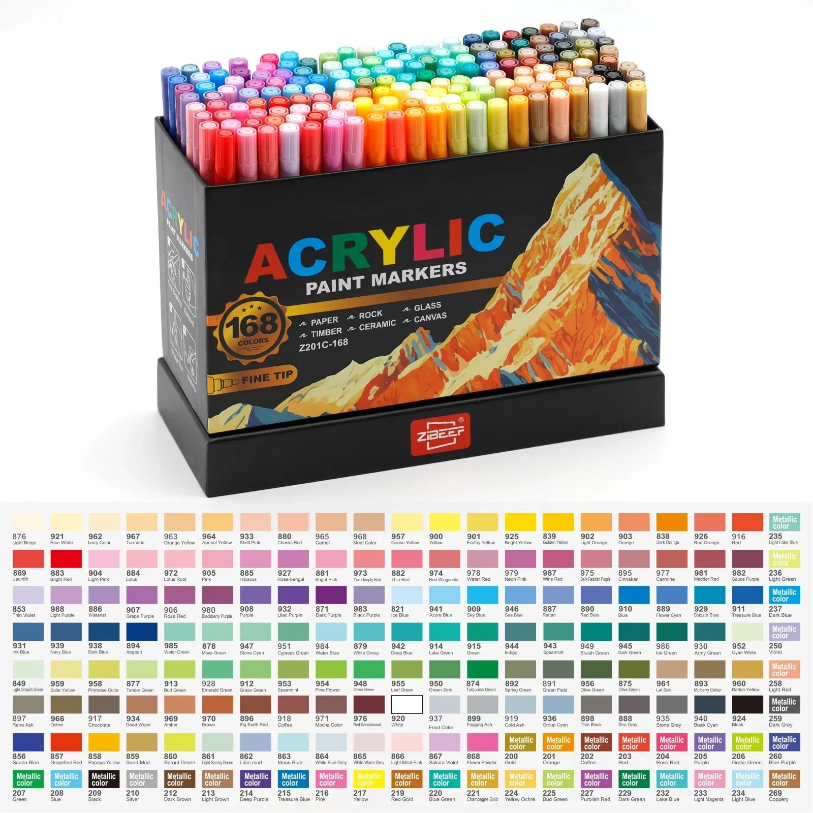Buy The Best By Artsulli - Art is Long Life Short - 36-240 Acrylic Paint Markers Waterproof & High Saturation