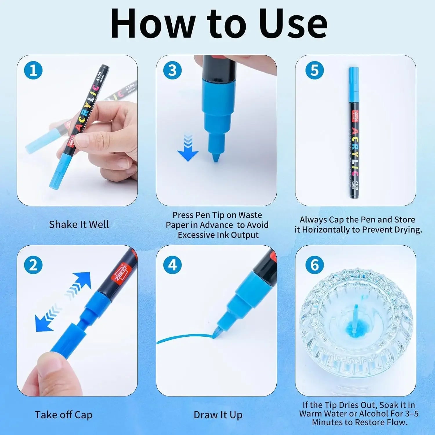 Buy The Best By Artsulli - Art is Long Life Short - 36-240 Acrylic Paint Markers Waterproof & High Saturation