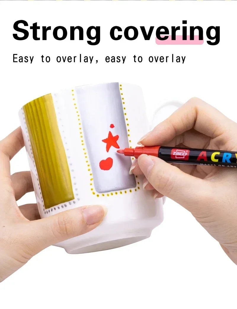 Buy The Best By Artsulli - Art is Long Life Short - 36-240 Acrylic Paint Markers Waterproof & High Saturation