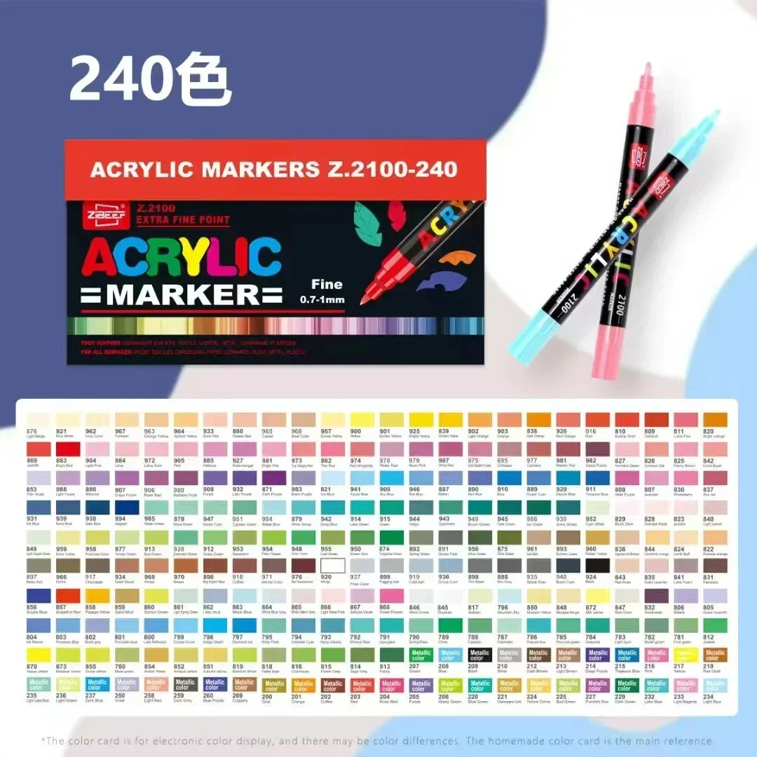 Buy The Best By Artsulli - Art is Long Life Short - 36-240 Acrylic Paint Markers Waterproof & High Saturation