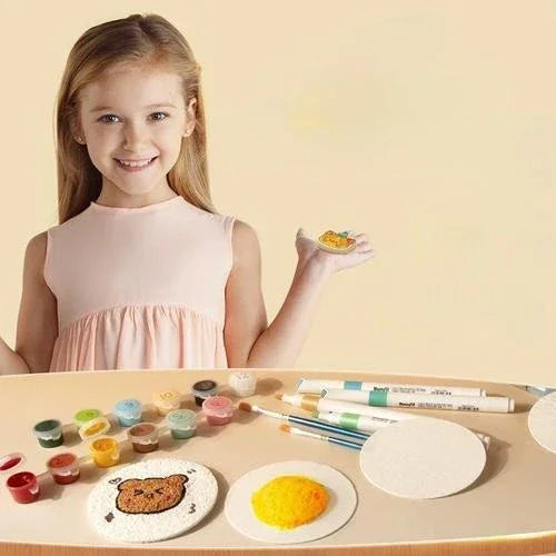 Buy The Best By Artsulli - Art is Long Life Short - 3D Drawing Magic Canvas Sponge Foam Texture Painting Paper Kids DIY Craft Birthday