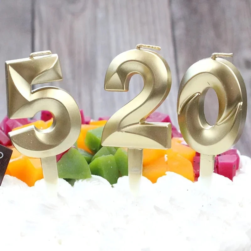Buy The Best By Artsulli - Art is Long Life Short - 3D Gold Diamond Number Candles Large Birthday Cake Topper Wedding Anniversary Party