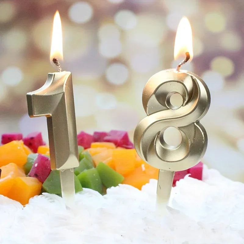 Buy The Best By Artsulli - Art is Long Life Short - 3D Gold Diamond Number Candles Large Birthday Cake Topper Wedding Anniversary Party