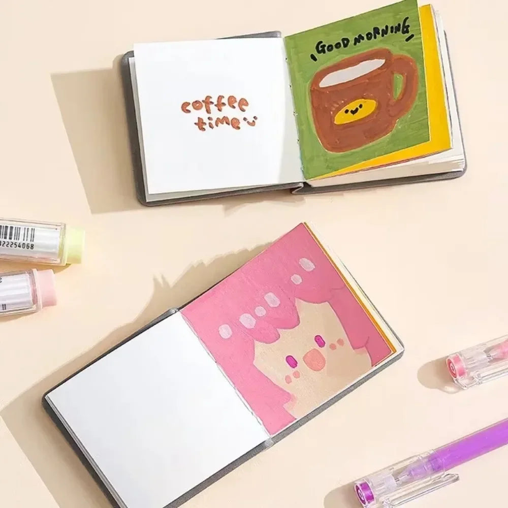 Buy The Best By Artsulli - Art is Long Life Short - 3Pcs/Pack Mini Drawing Book Square Watercolor Sketchbook Thick Paper 3 Painting Work