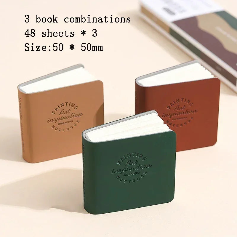 Buy The Best By Artsulli - Art is Long Life Short - 3Pcs/Pack Mini Drawing Book Square Watercolor Sketchbook Thick Paper 3 Painting Work