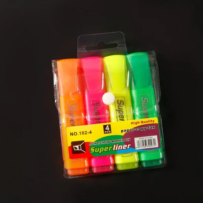 Buy The Best By Artsulli - Art is Long Life Short - 4/6 Colors Colorful Highlighters Markers Oblique Drawing Fluorescent Pen Flat Shape