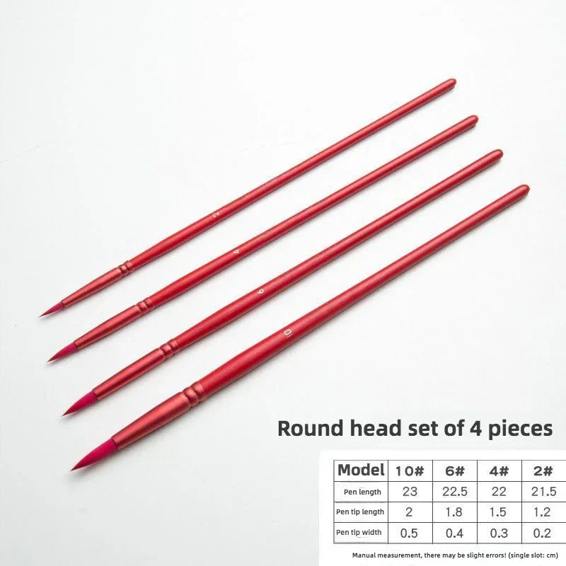 Buy The Best By Artsulli - Art is Long Life Short - 4/6 pcs Watercolor Brush Set Soft Head Nylon Hair Water Chalk Round Flat Oil Student