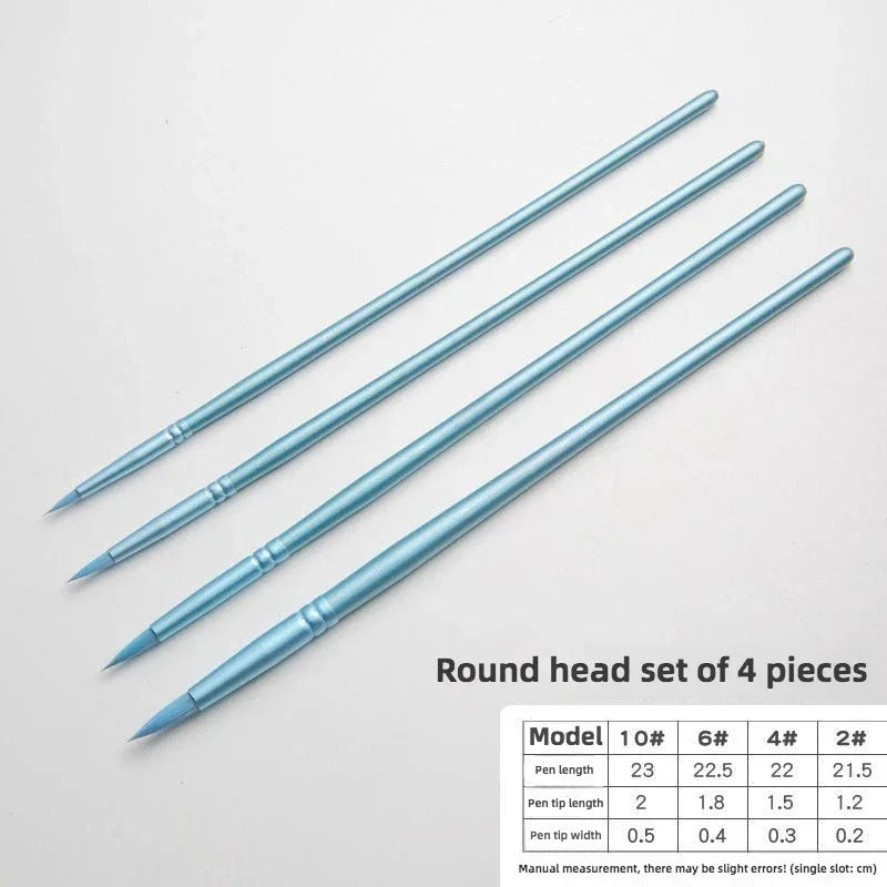 Buy The Best By Artsulli - Art is Long Life Short - 4/6 pcs Watercolor Brush Set Soft Head Nylon Hair Water Chalk Round Flat Oil Student