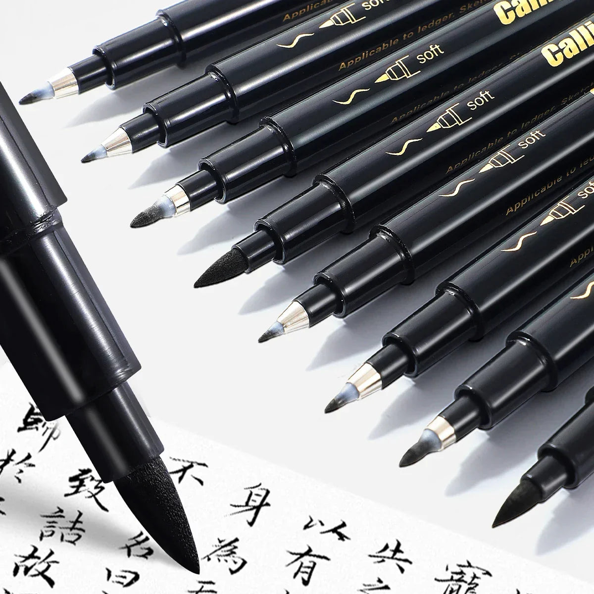 Buy The Best By Artsulli - Art is Long Life Short - 4 Pcs Black Hand Lettering Calligraphy Pen Set Drawing Writing Learning Fine Brush