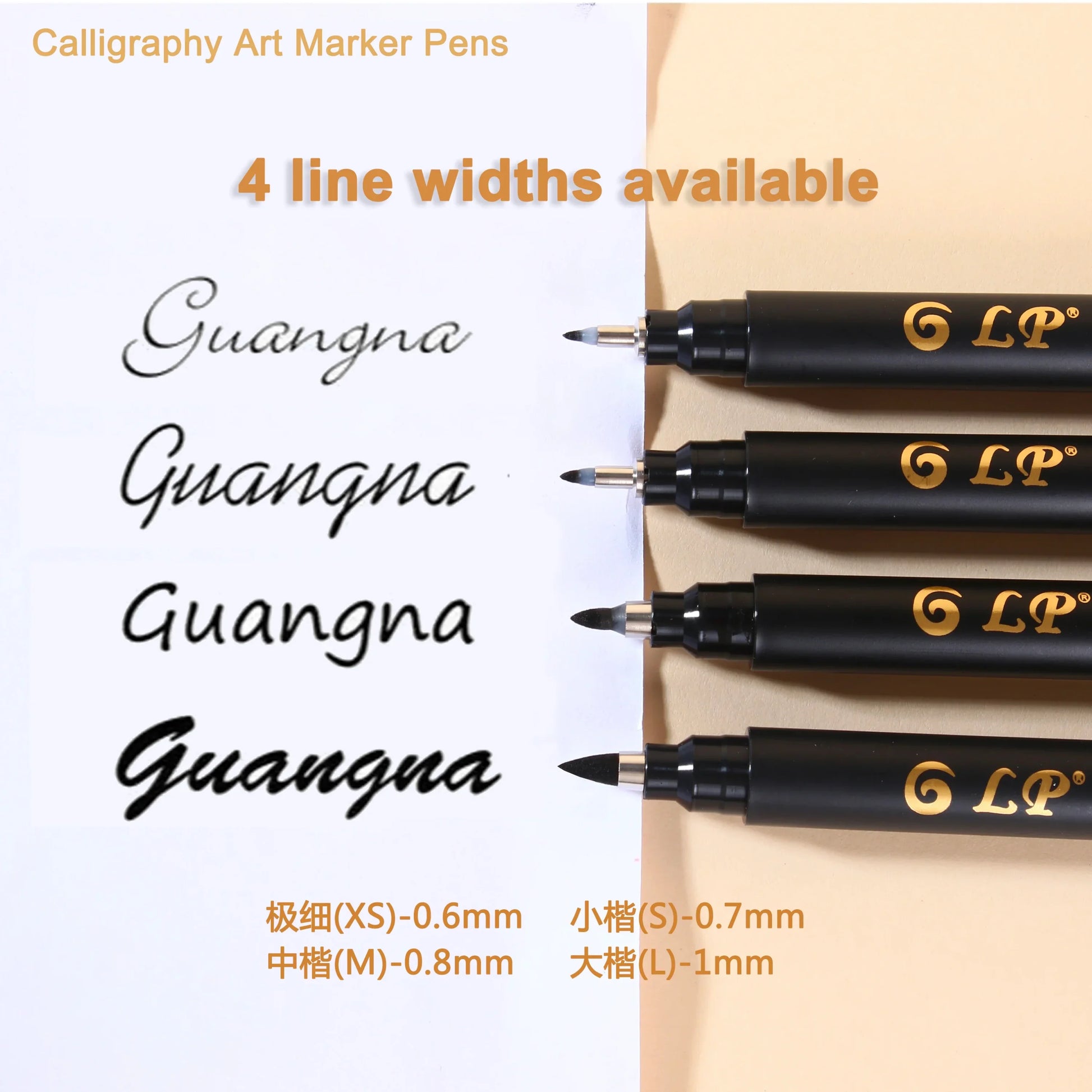 Buy The Best By Artsulli - Art is Long Life Short - 4 pcs Calligraphy Marker Pens Brush as a gift for Craft Supplies Writing Office School