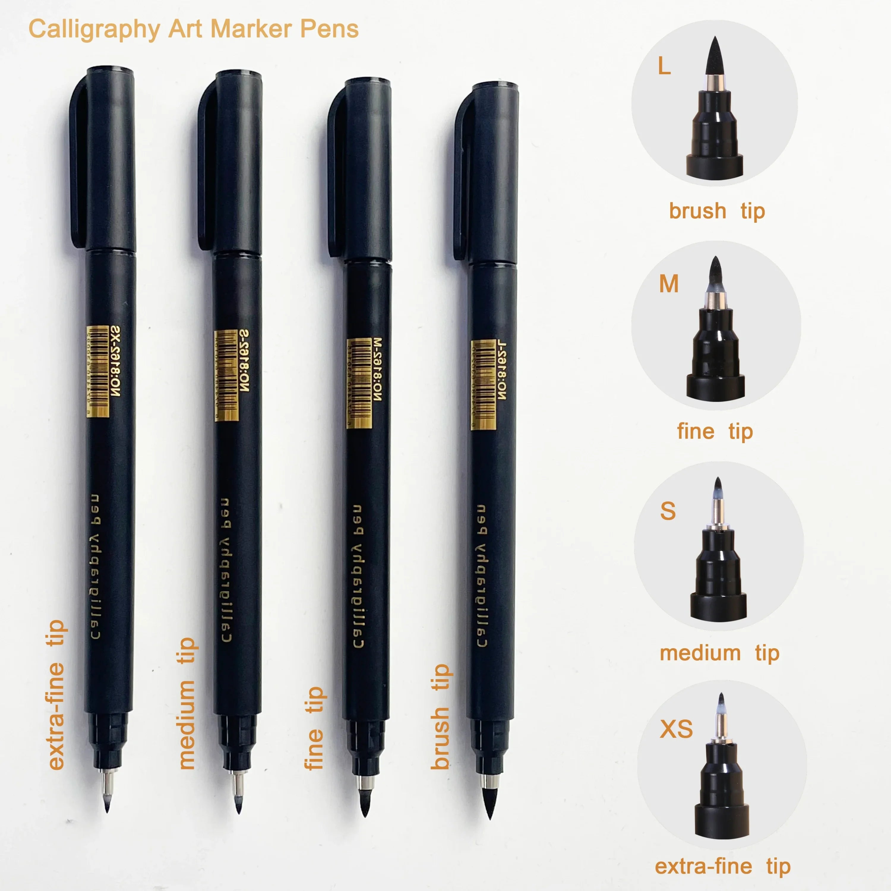 Buy The Best By Artsulli - Art is Long Life Short - 4 pcs Calligraphy Marker Pens Brush as a gift for Craft Supplies Writing Office School