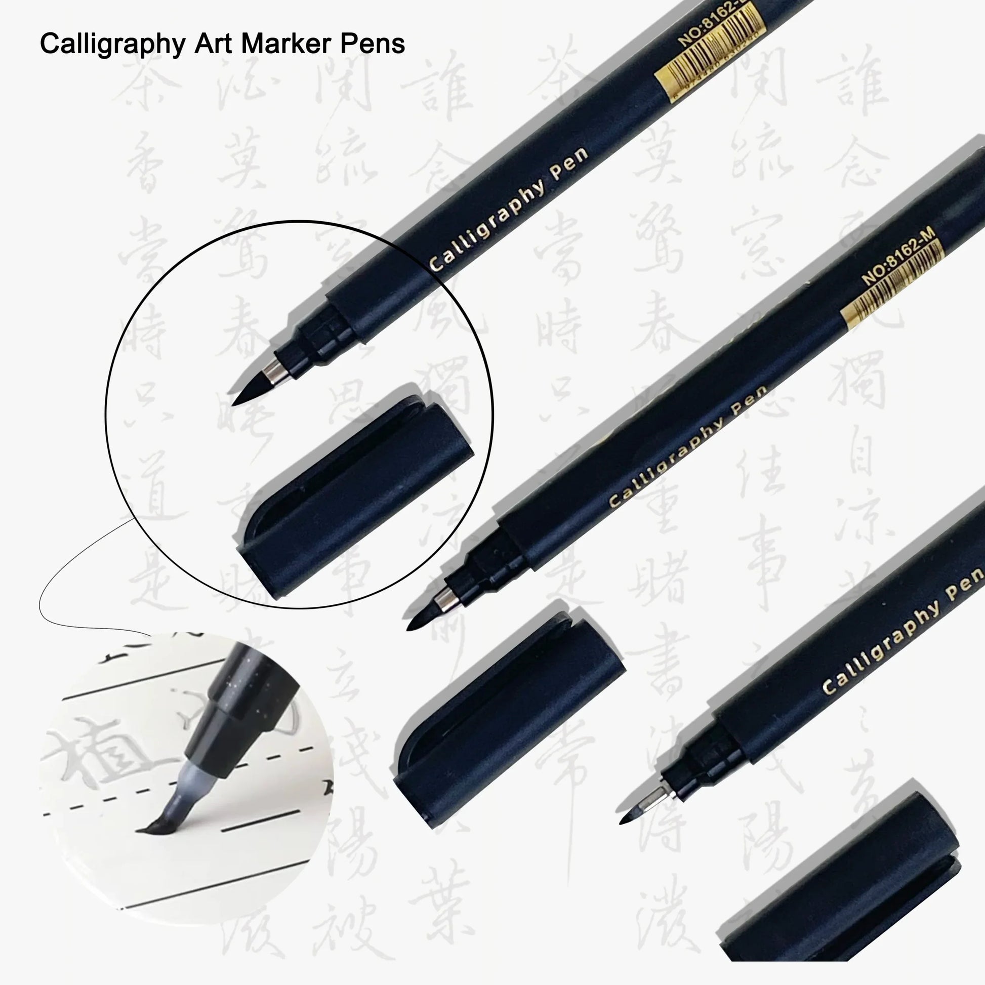 Buy The Best By Artsulli - Art is Long Life Short - 4 pcs Calligraphy Marker Pens Brush as a gift for Craft Supplies Writing Office School
