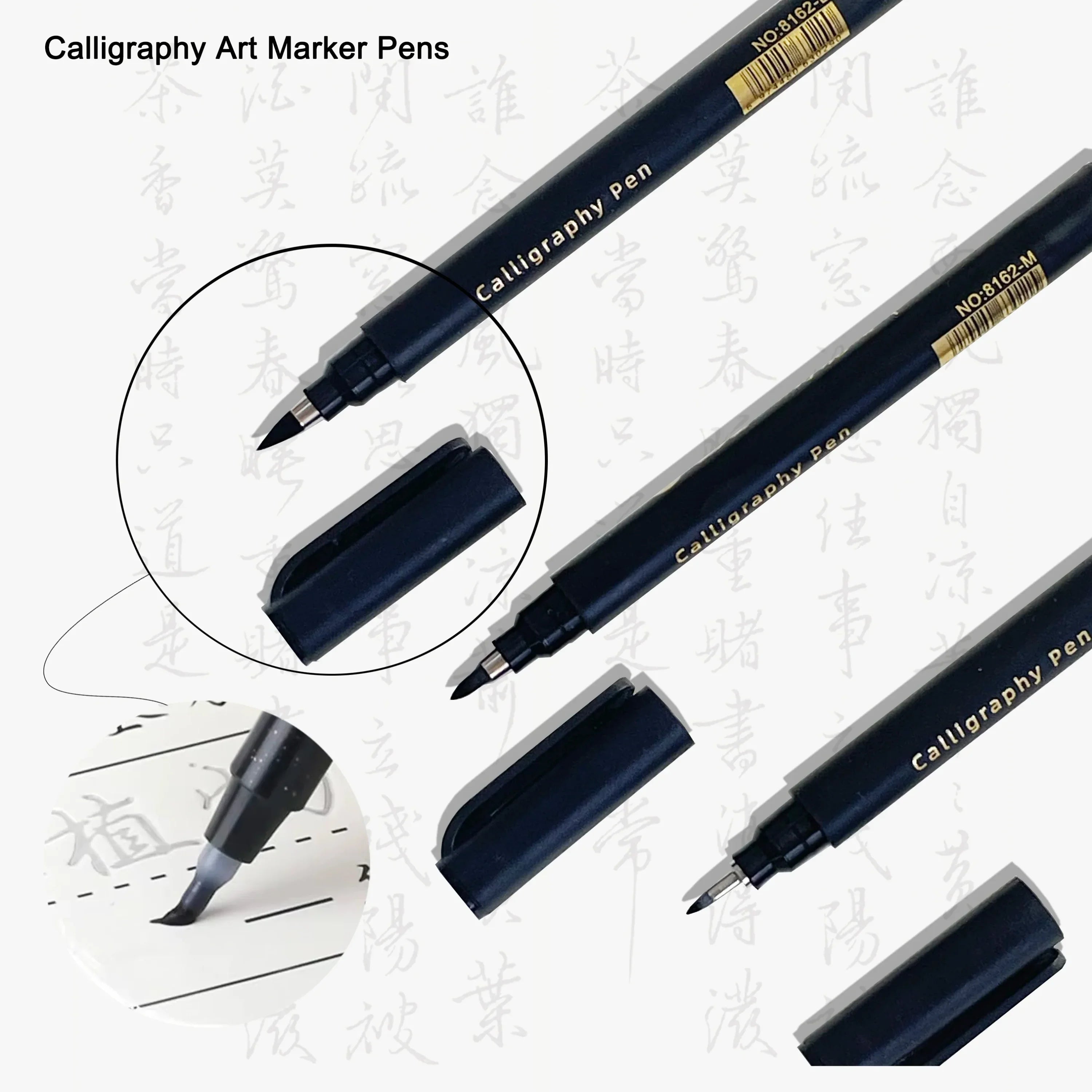 Buy The Best By Artsulli - Art is Long Life Short - 4 pcs Calligraphy Marker Pens Brush as a gift for Craft Supplies Writing Office School