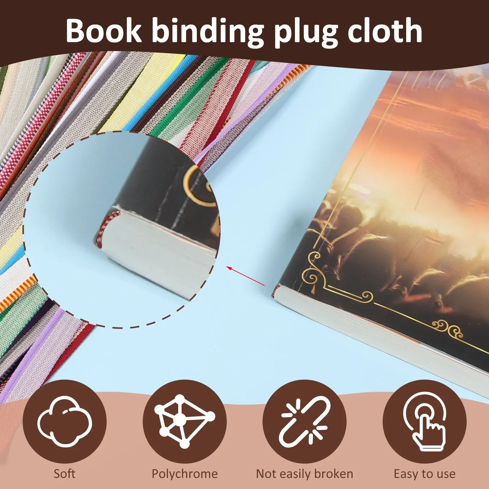 Buy The Best By Artsulli - Art is Long Life Short - 48Pcs Book Binding Headbands Endbands Headband Kit 11.8 Inch Cloth Supplies