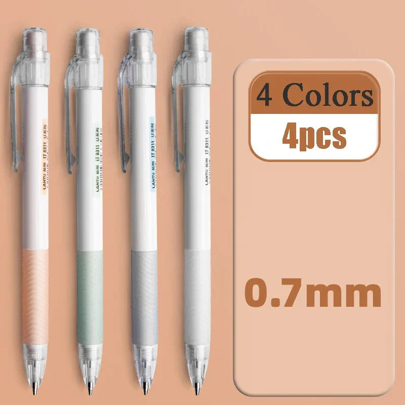 Buy The Best By Artsulli - Art is Long Life Short - 4PC/Set Mechanical Pencil Stationery Lapices Soft Rubber Grip 0.5/0.7mm School Supplies
