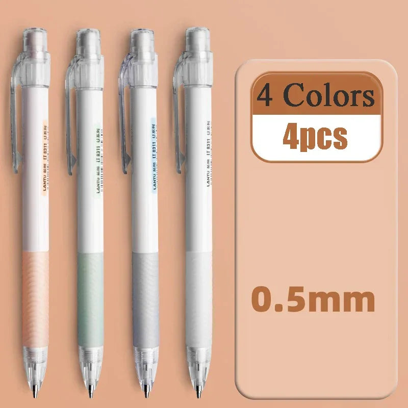 Buy The Best By Artsulli - Art is Long Life Short - 4PC/Set Mechanical Pencil Stationery Lapices Soft Rubber Grip 0.5/0.7mm School Supplies