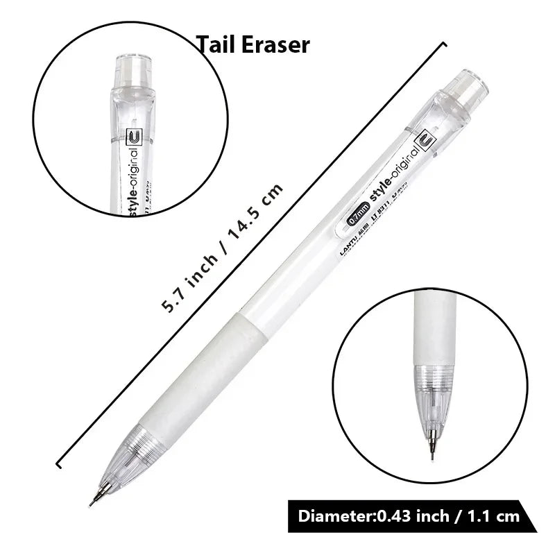 Buy The Best By Artsulli - Art is Long Life Short - 4PC/Set Mechanical Pencil Stationery Lapices Soft Rubber Grip 0.5/0.7mm School Supplies