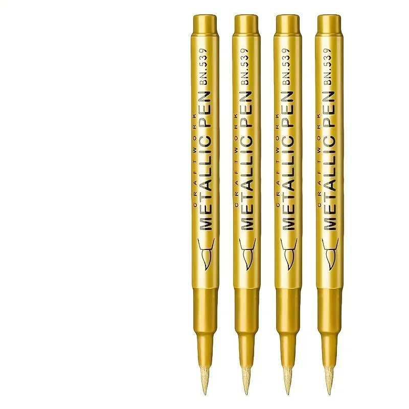 Buy The Best By Artsulli - Art is Long Life Short - 4pcs Golden & Silvery Permanent Marker Pens - Waterproof Ideal for DIY Crafts Resin