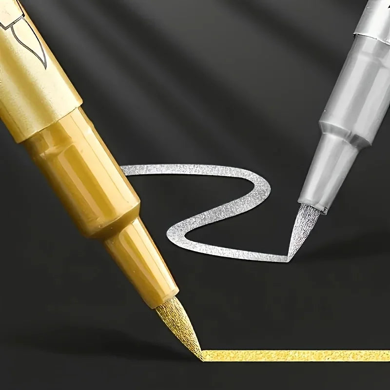 Buy The Best By Artsulli - Art is Long Life Short - 4pcs Golden & Silvery Permanent Marker Pens - Waterproof Ideal for DIY Crafts Resin