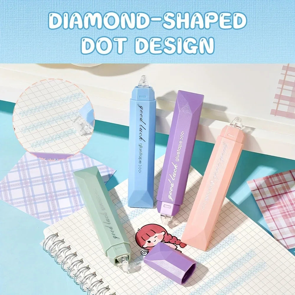 Buy The Best By Artsulli - Art is Long Life Short - 4PCS Rotating Double-Sided Dot Glue Pen Tape Traceless Adhesive for Scrapbooking Office