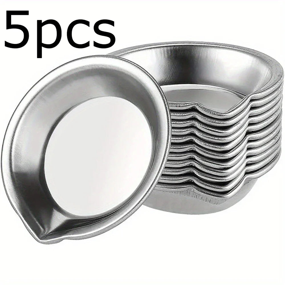 Buy The Best By Artsulli - Art is Long Life Short - 5/10/20pcs Durable Stainless Steel Paint Palette Set,Round Mixing Trays for Artists