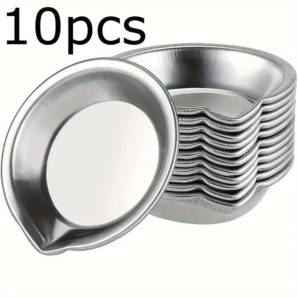 Buy The Best By Artsulli - Art is Long Life Short - 5/10/20pcs Durable Stainless Steel Paint Palette Set,Round Mixing Trays for Artists