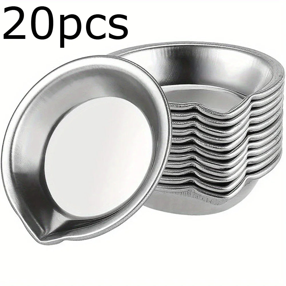 Buy The Best By Artsulli - Art is Long Life Short - 5/10/20pcs Durable Stainless Steel Paint Palette Set,Round Mixing Trays for Artists