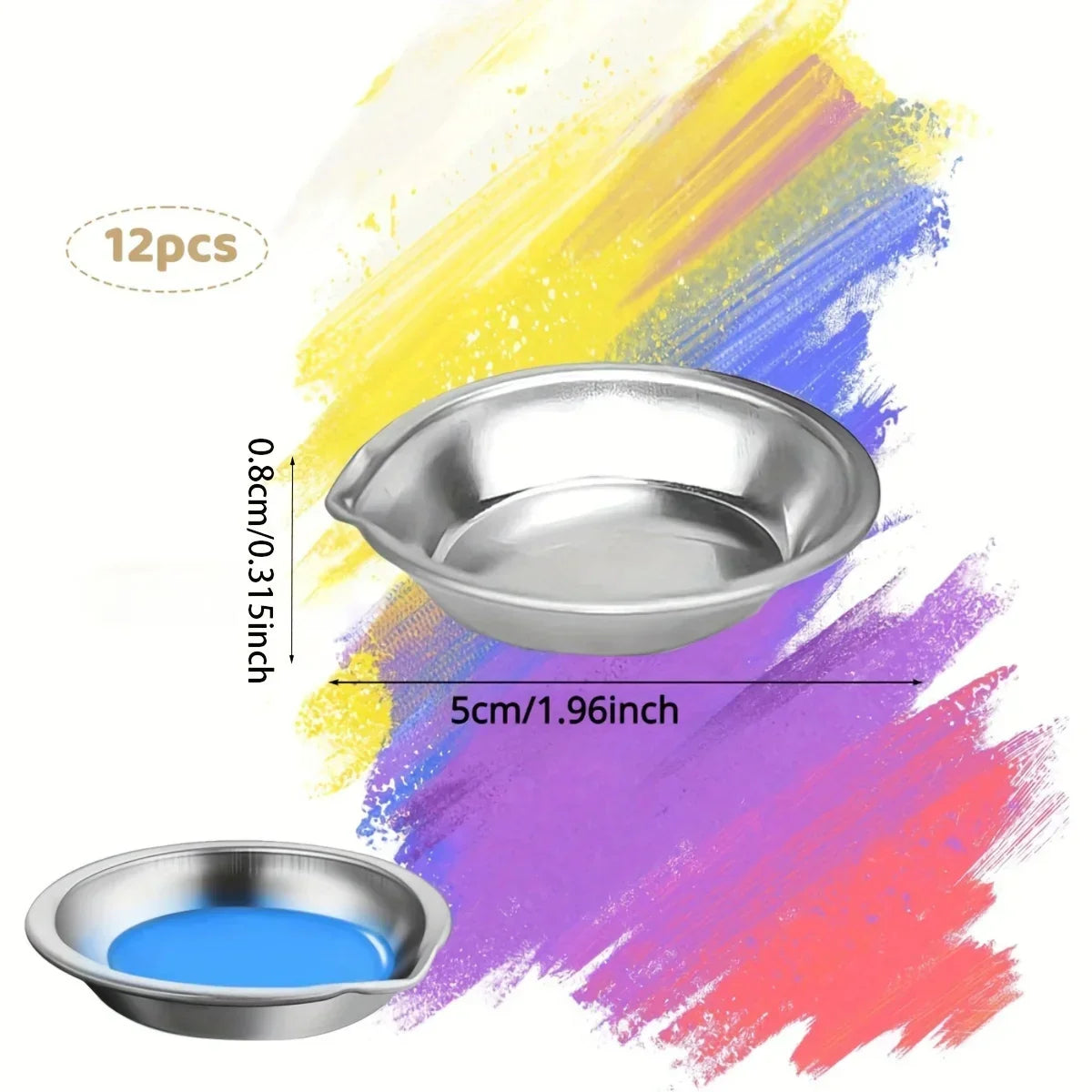 Buy The Best By Artsulli - Art is Long Life Short - 5/10/20pcs Durable Stainless Steel Paint Palette Set,Round Mixing Trays for Artists