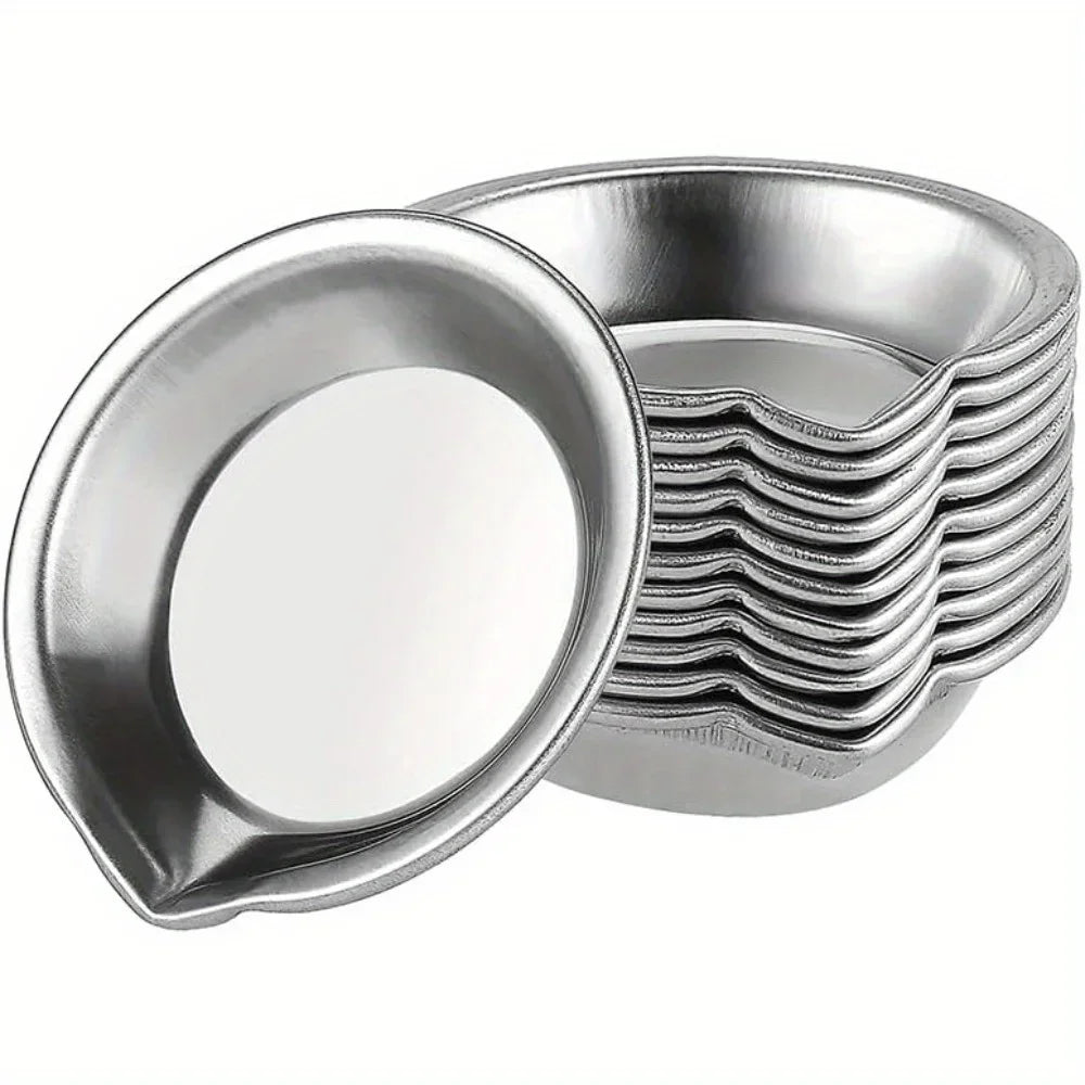 Buy The Best By Artsulli - Art is Long Life Short - 5/10/20pcs Durable Stainless Steel Paint Palette Set,Round Mixing Trays for Artists