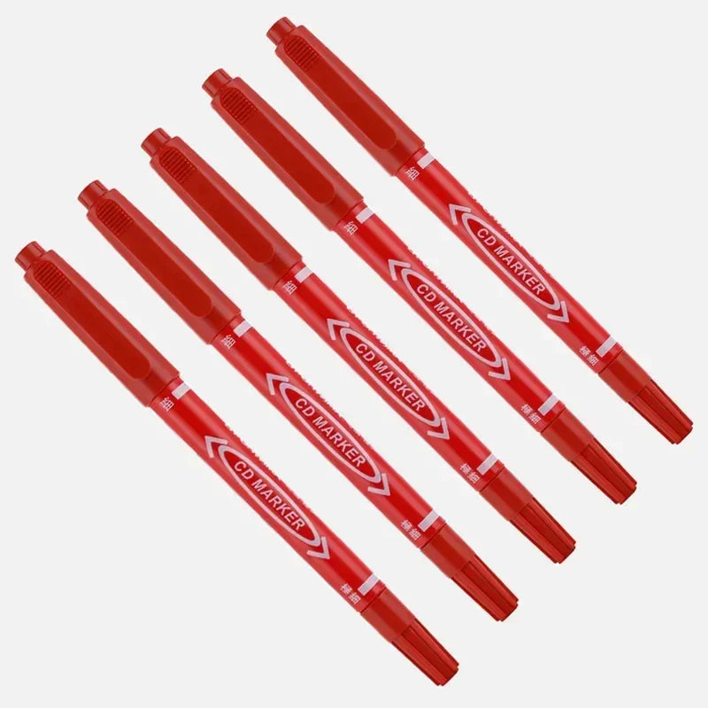 Buy The Best By Artsulli - Art is Long Life Short - 5/10 Pcs Twin Tip Permanent Marker Black/Blue/Red Oil Pen Fine Nid Ink Stationery