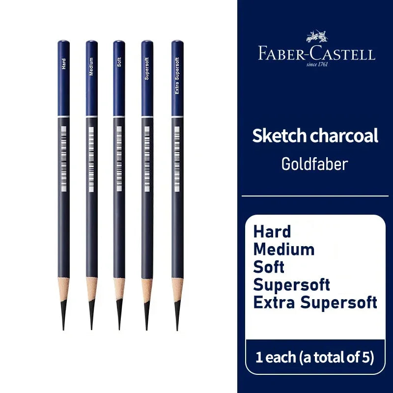 Buy The Best By Artsulli - Art is Long Life Short - 5/10PCS Faber Castell Goldfaber Charcoal Graphite Sketch Set Pencils for Drawing