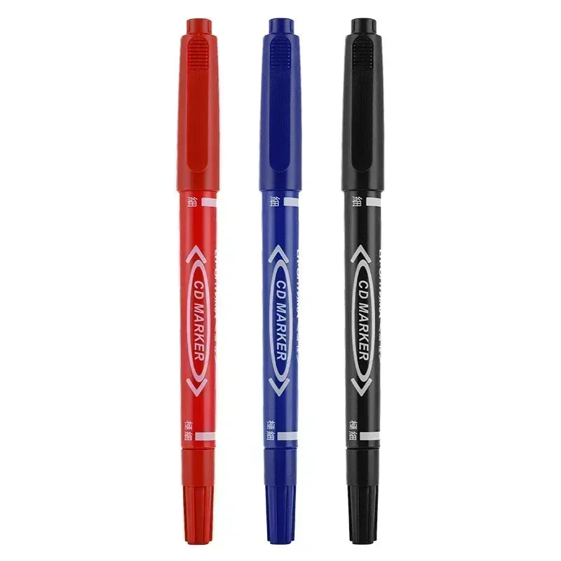 Buy The Best By Artsulli - Art is Long Life Short - 5/10PCs Permanent Marker Black/Blue/Red Oil Pen Twin Tip Fine Nid Ink Stationery Items